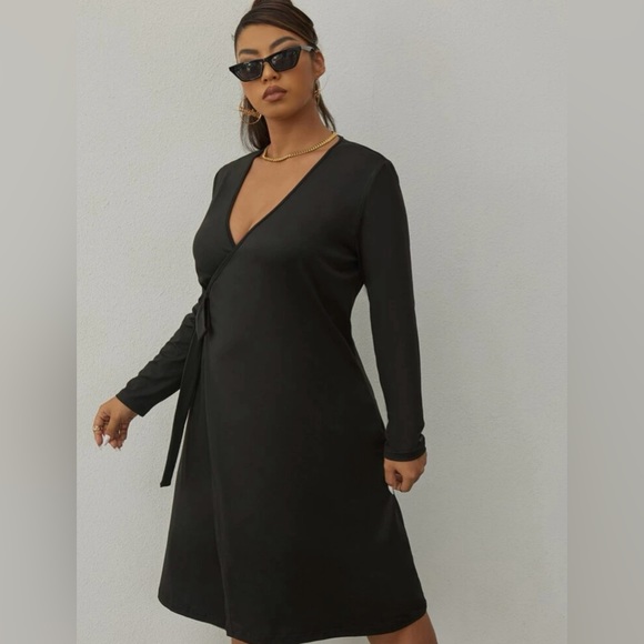 Tie Side Wrap Dress - Picture 2 of 8